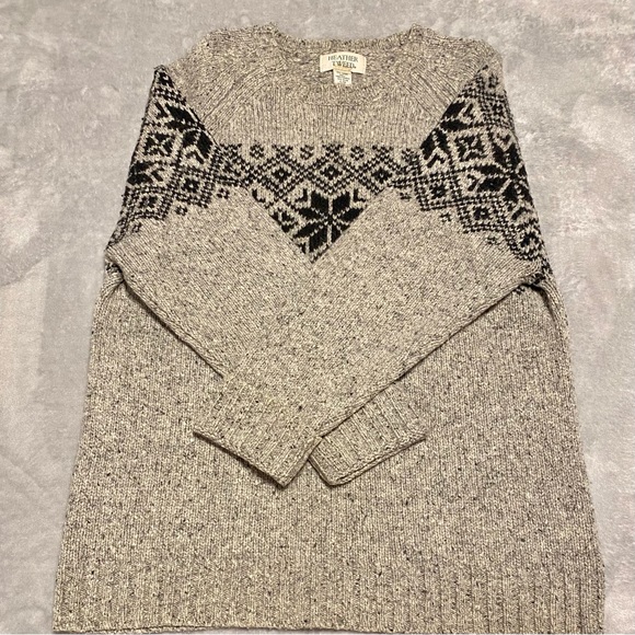 Heather Tweed Wool Sweater - Picture 2 of 3